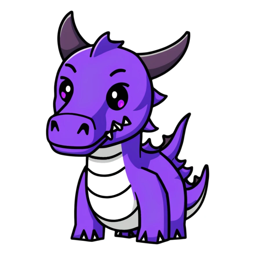 Minecraft black dragon head with purple eyes sticker