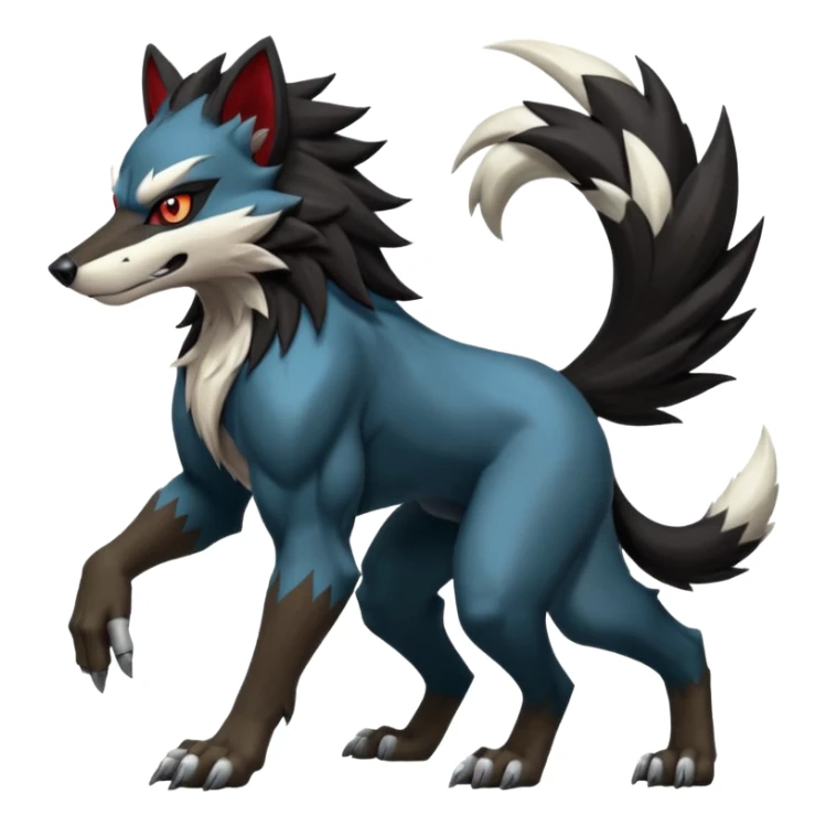 Shiny Epic Legendary Handsome Cool Badass Obstagoon-Luxray-Lycanroc-fusion sticker