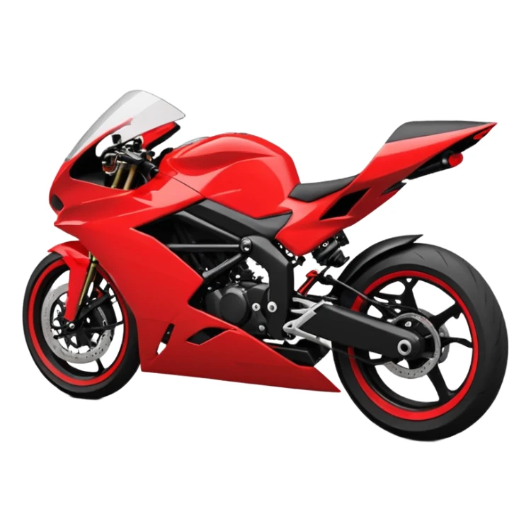 Illustrate a modern sports bike with sharp design & bold colors. sticker