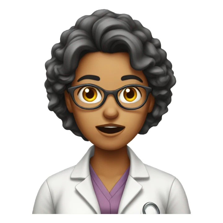 Female Scientist gone mad  sticker