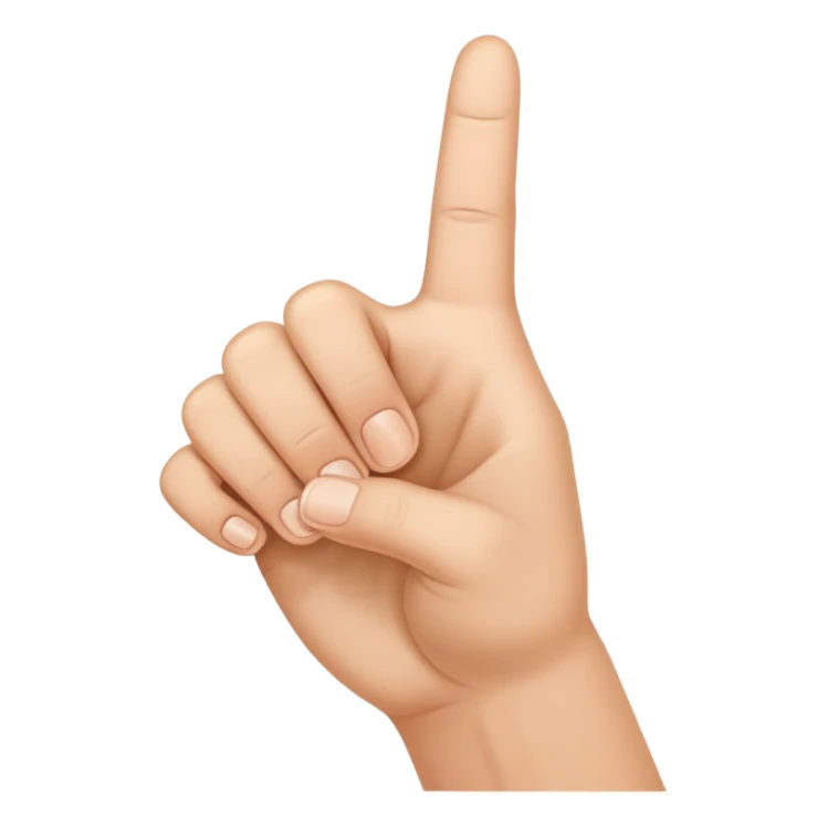 mão com os dedos para baixo e o dedão sgurando o dedo anelar sticker