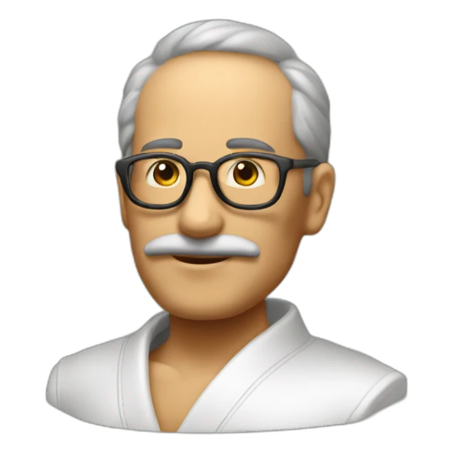 Sensei calvo fumando habano sticker