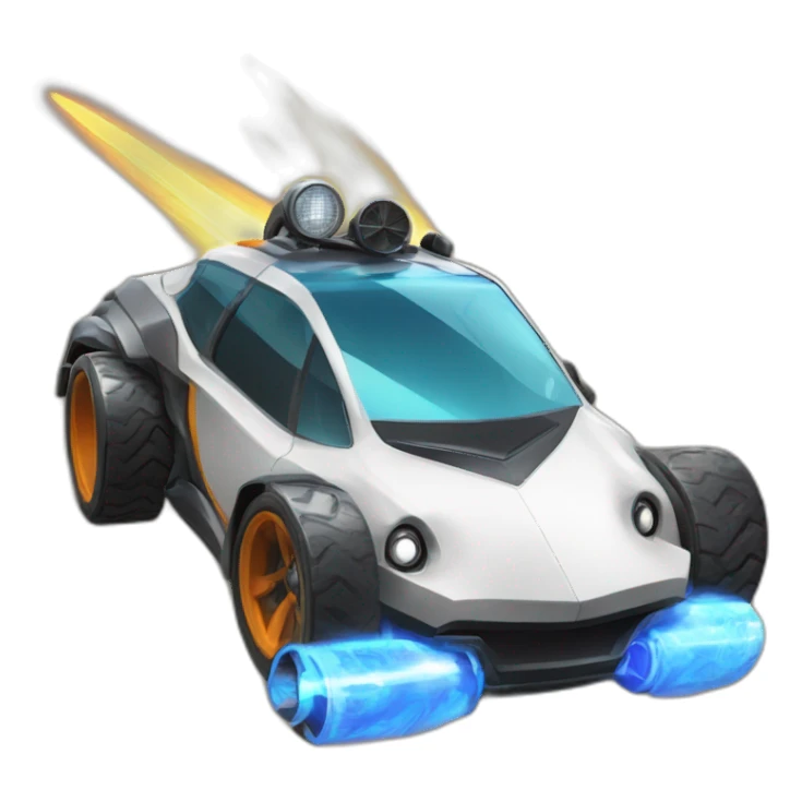 pingouin qui conduit une voiture de rocket league sticker