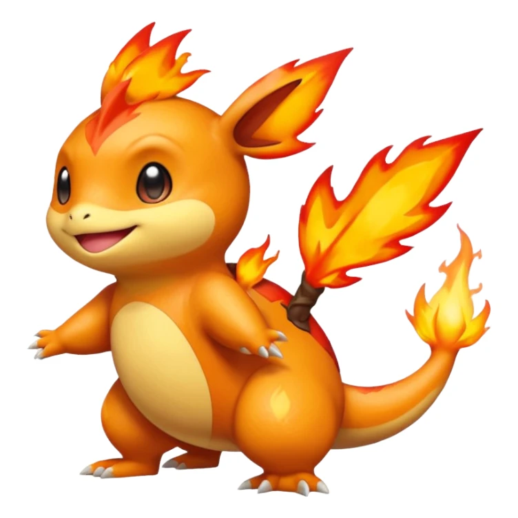 Victini-Pichu-Charmander-Fakémon-hybrid-creature (full body)  sticker