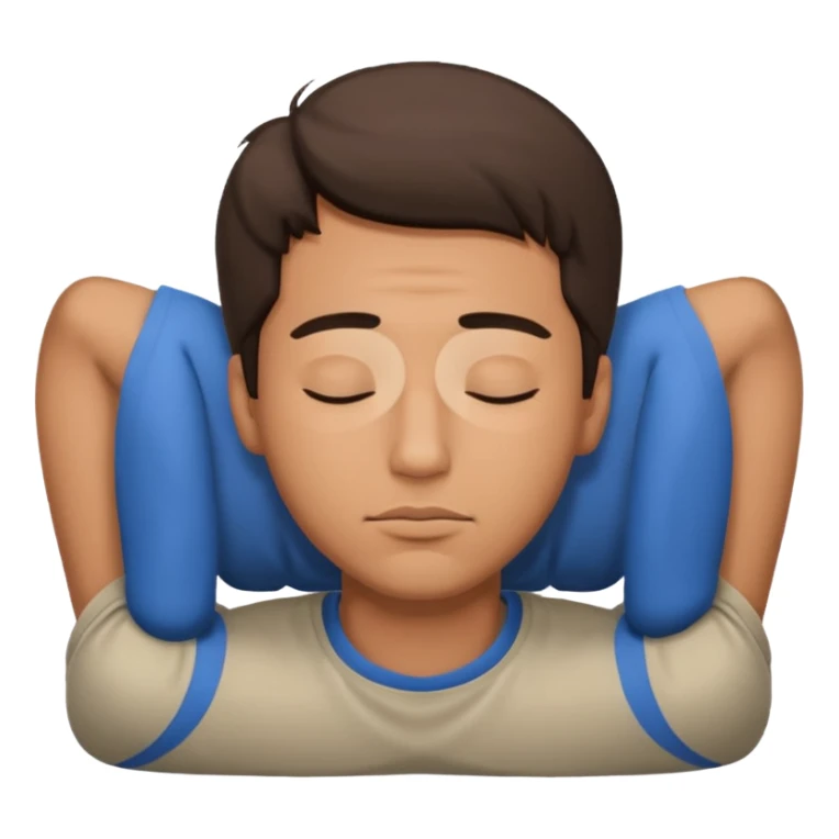 a man laying on ground straight eyes closed sticker