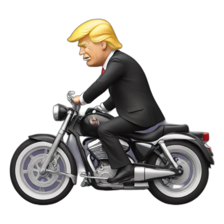Trump on an Bike sticker
