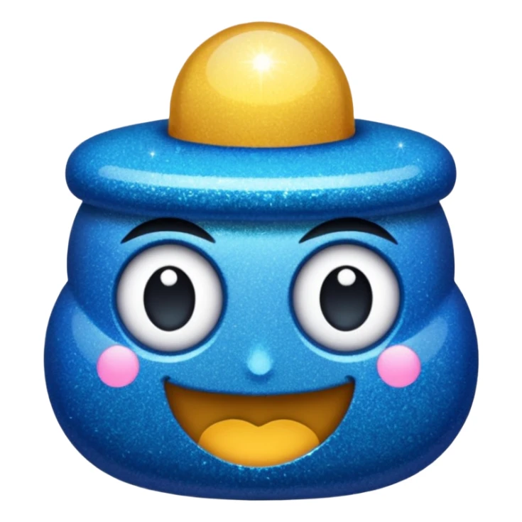 glitter azul-marinho tubarão sticker