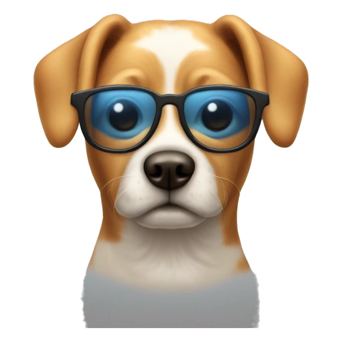 Chien avec des lunettes de soleil sticker