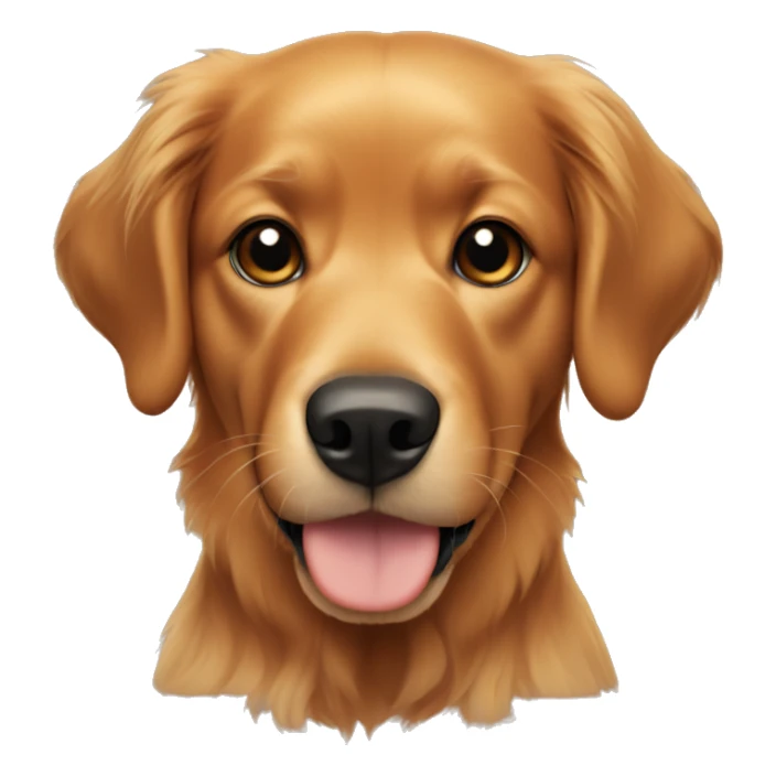 Red golden retriever with black ears sticker
