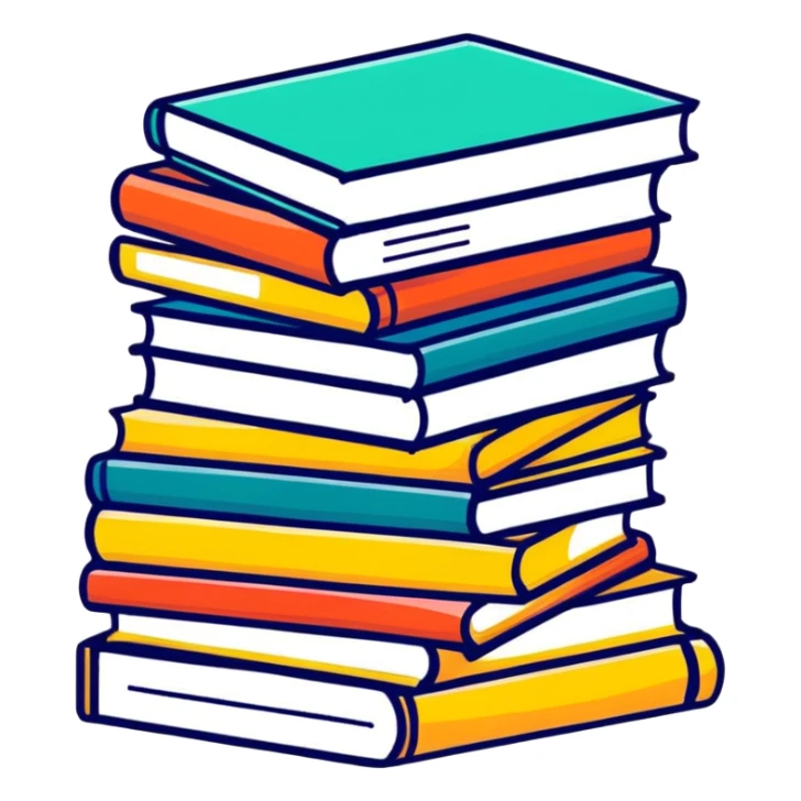 pile of many books sticker