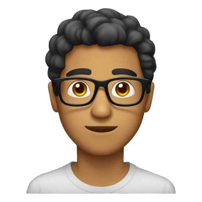 latino guy with glasses sticker