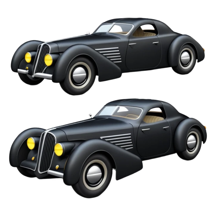  the animated series futuristic Batmobile loosely based on 1936 cord 812 (flat long faceted body) stealthy understated hot rod  sticker