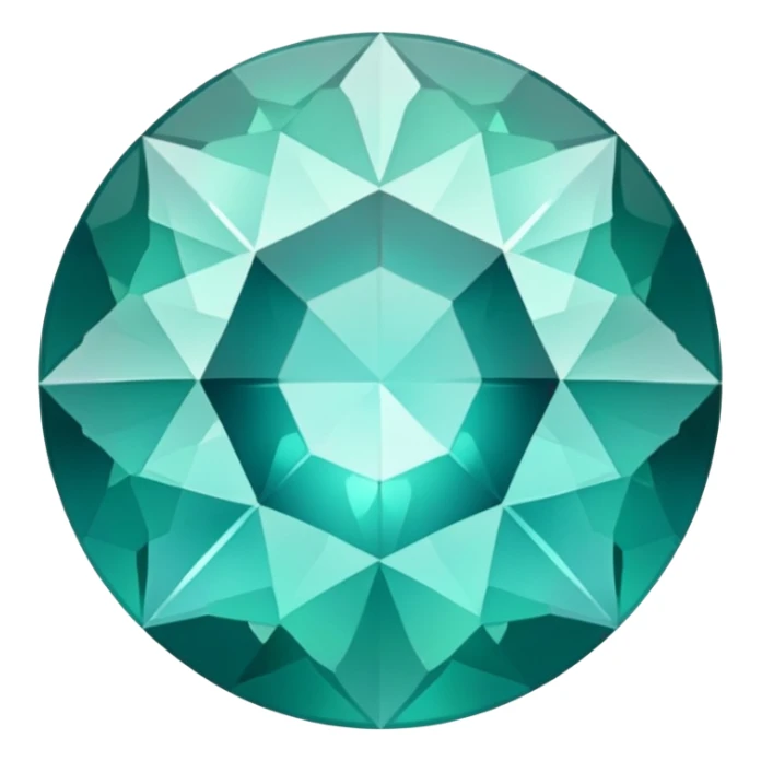 Round brilliant cut grandidierite showing unique blue-green color shift and sparkle sticker