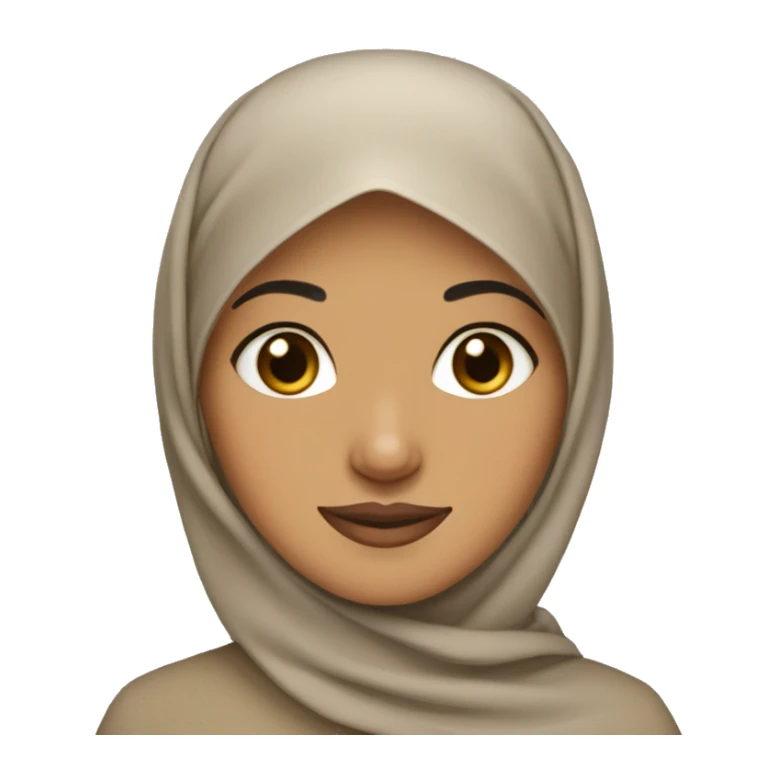 hijabi Southeast Asian hirl with tan skin sticker