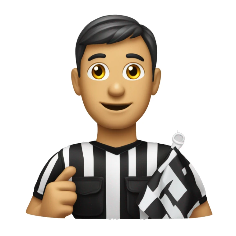 Assistant referee with flag of offside in his hand sticker
