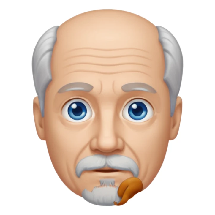 70 year old man with goatee and thinning hair sticker