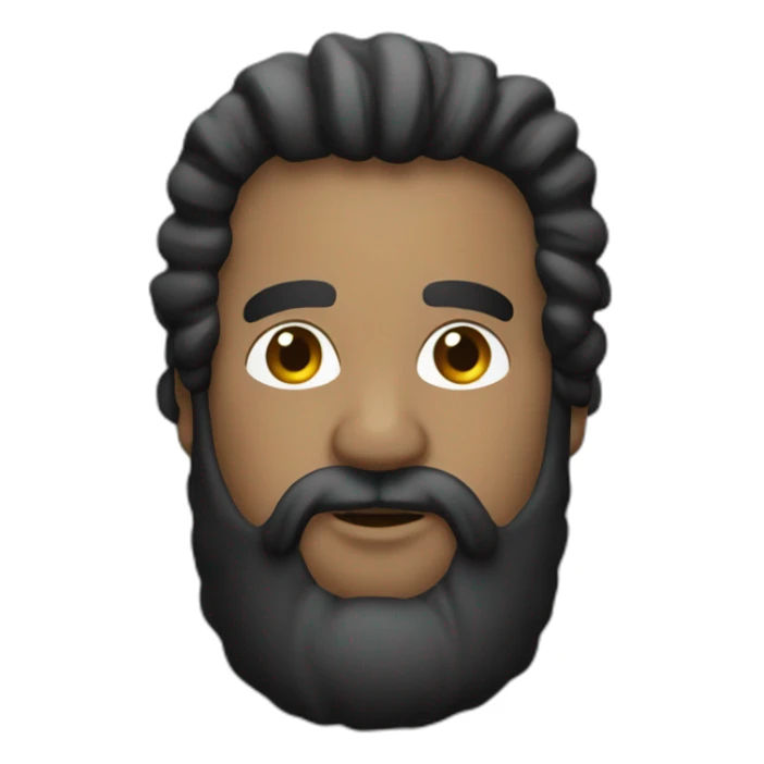 Bass tuba man black curvy hair sticker