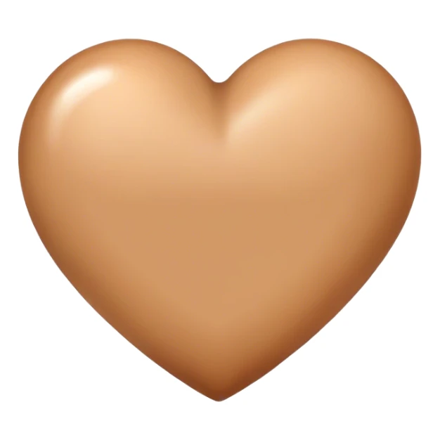 Tan heart sticker