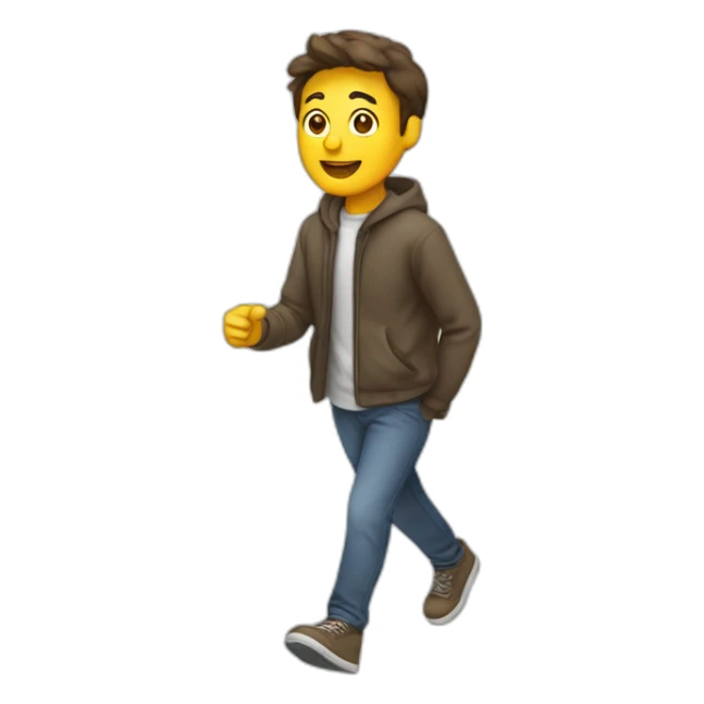 Une personne qui marche sur un escrement sticker