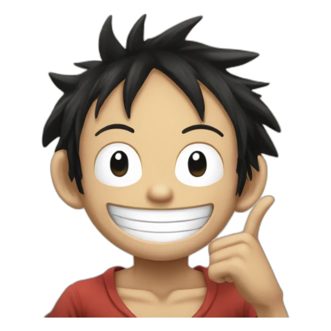 Monkey the Luffy, smiling with name Keniel in yours hands  sticker