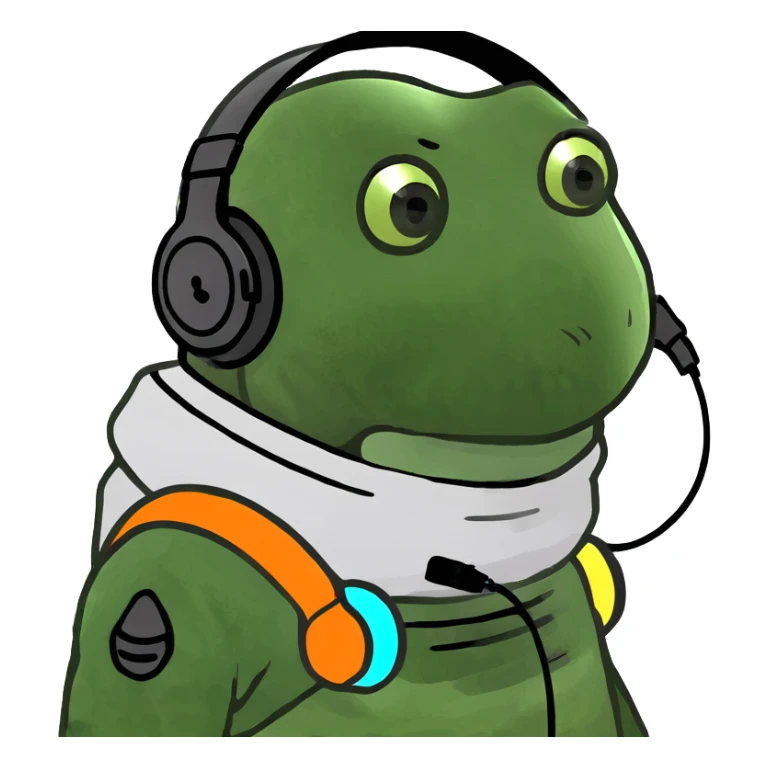 mummy wearing headphones in space sticker