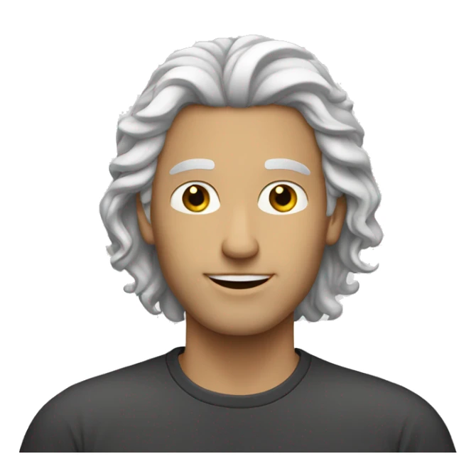 white man-wavy-hair-middle-parting sticker