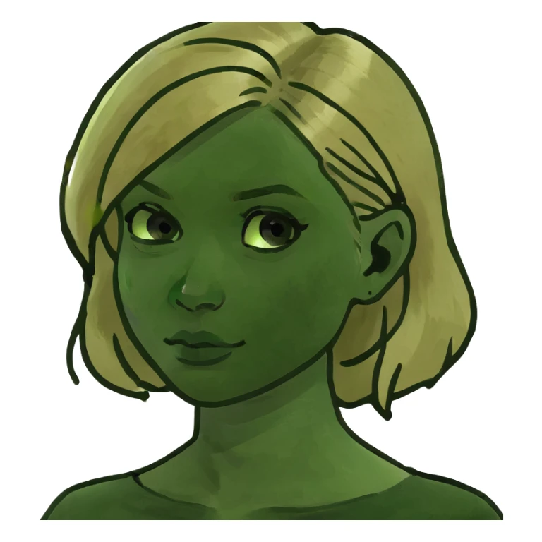 Girl with blond hair sticker