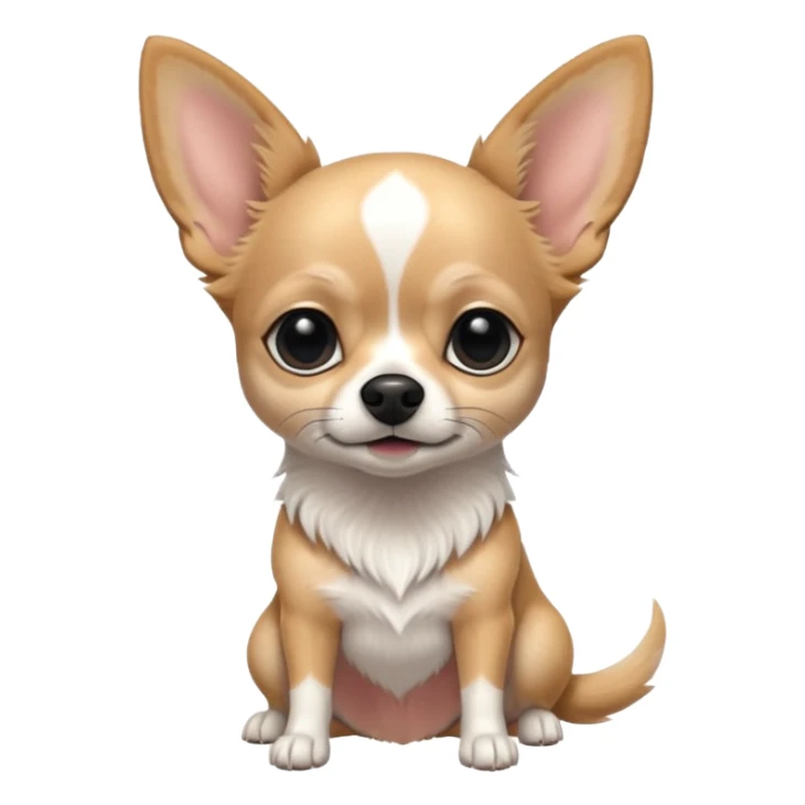 Chihuahua blanco con negro. Grandes orejas super delgado sticker