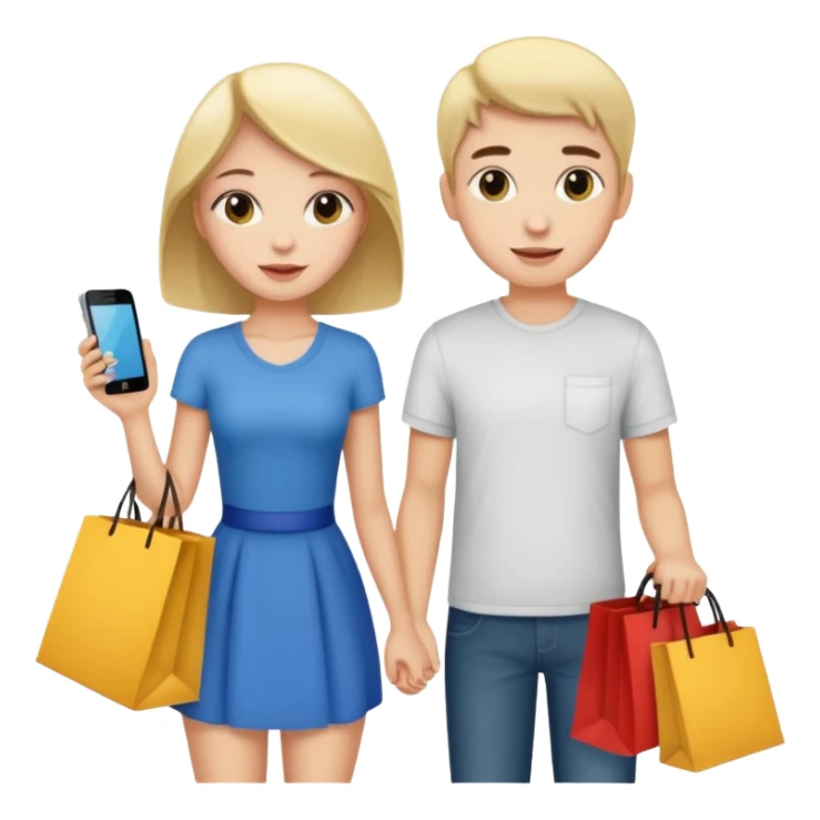 Girl shopping with Boyfriend  sticker