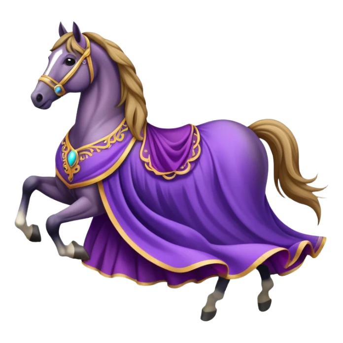 horse with purple dress sticker