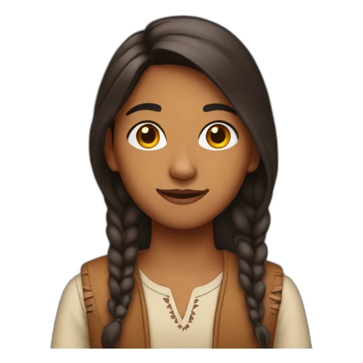 brown teenage indian sticker