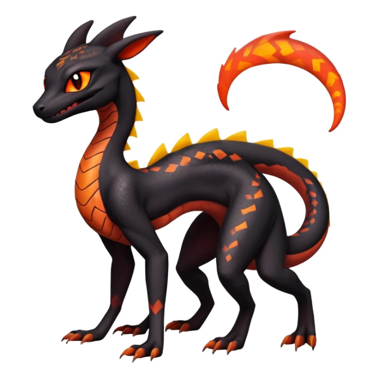 Salazzle-Salandit-Umbreon-Fakémon-hybrid-creature (full body)  sticker