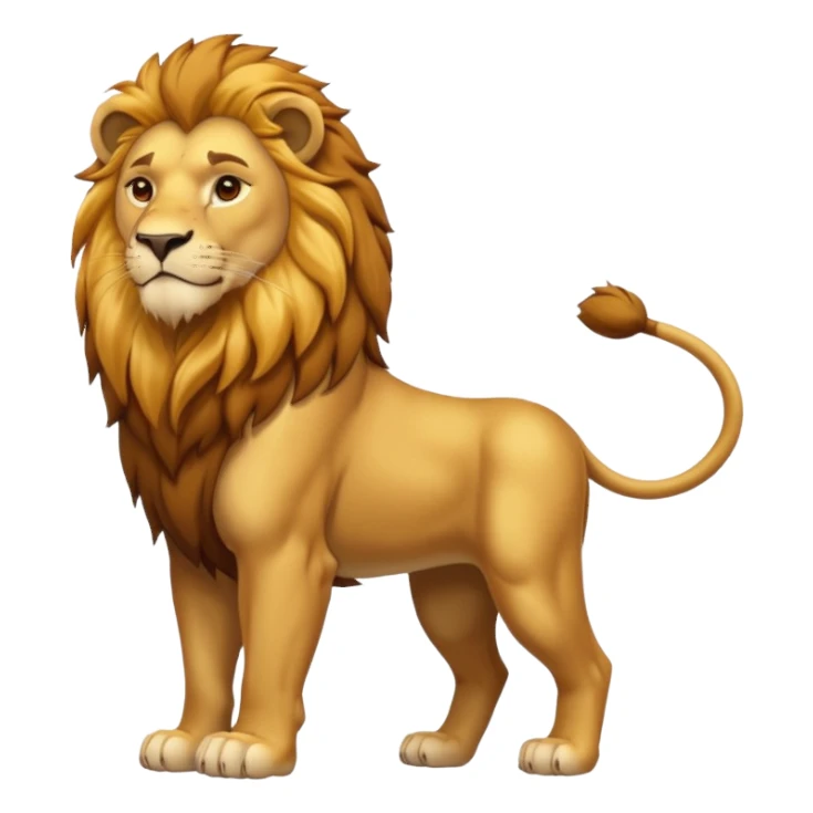 High resolution of a full body lion sticker