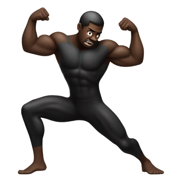 Man breaking out of black goo sticker