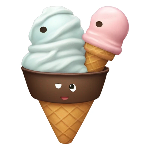  ice cream in a bowl sticker