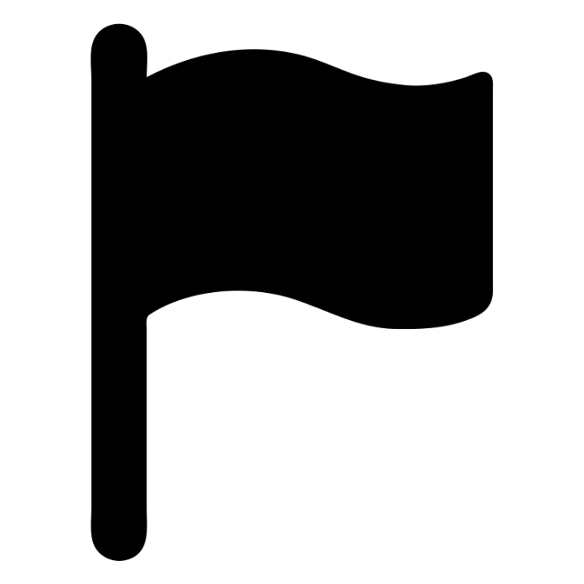 red flag, on a pole, clean icon sticker