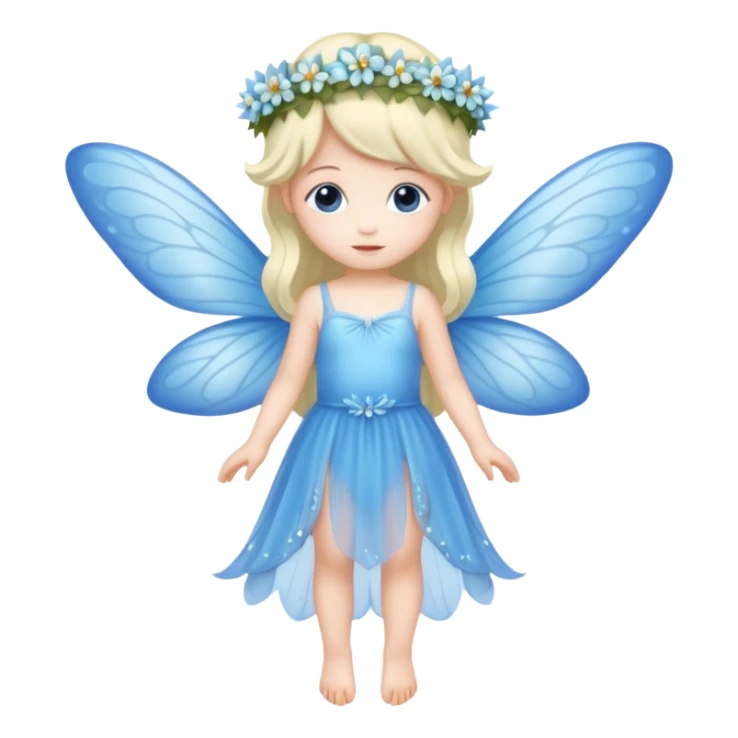full body of little blue fairy sticker