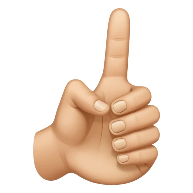 This emoji:🤙 but the lowest tumb is cut sticker