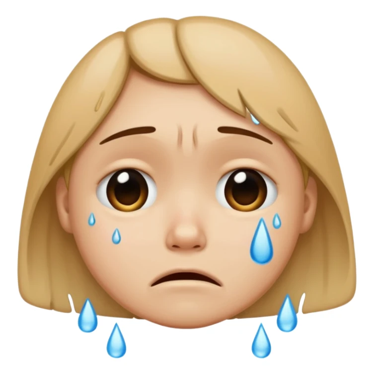 make an emoji like sobbing and make it like a child drew sticker