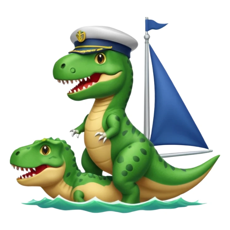 Nimm den. Trex Emoji aber mach auf dem Ticken ein Segel  sticker