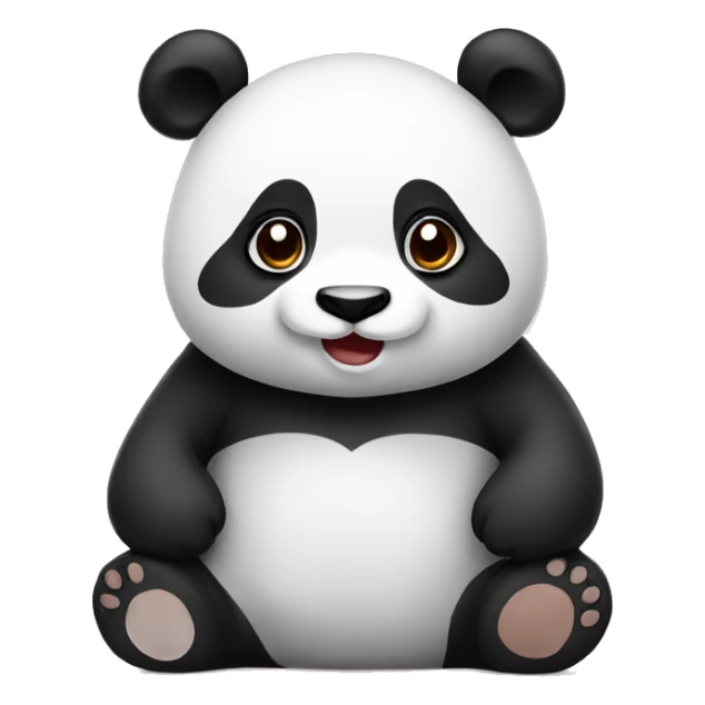 Panda with kisses on her face  sticker