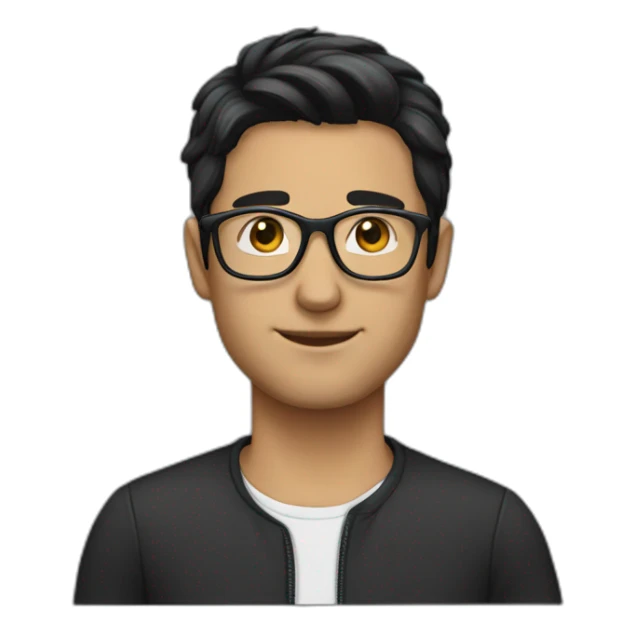 male-darkhair-tupe-glasses sticker