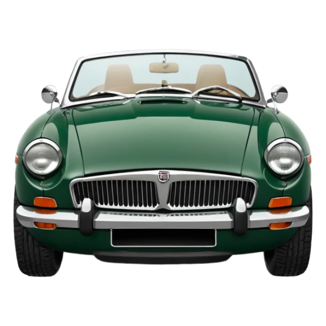 1977 Mgb roadster British racing green chrome bumper buiscit interior sticker