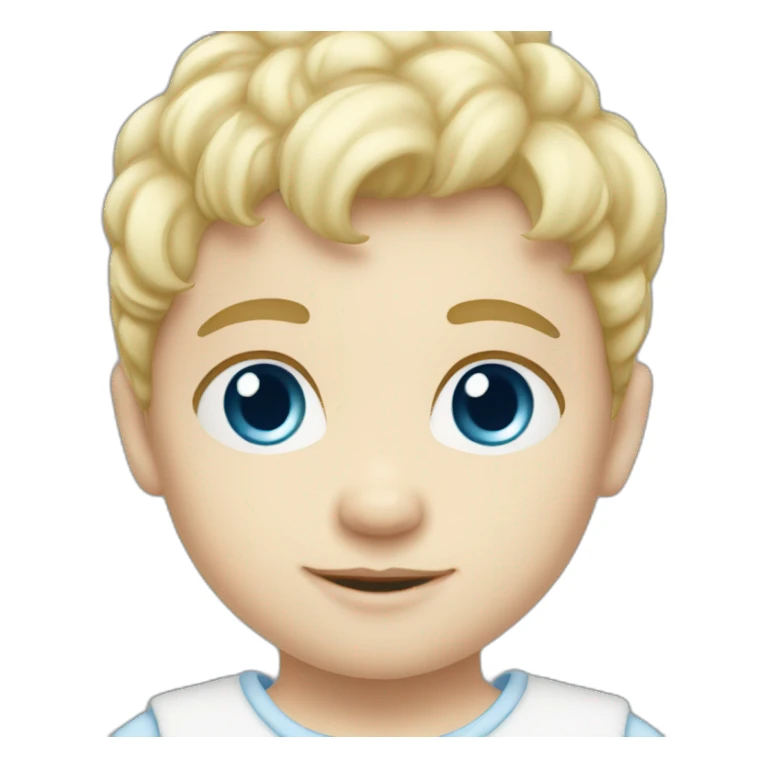 little white baby boy blonde hair blue eyes sticker