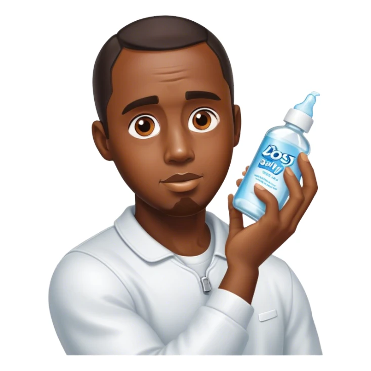 P Diddy with baby oil sticker