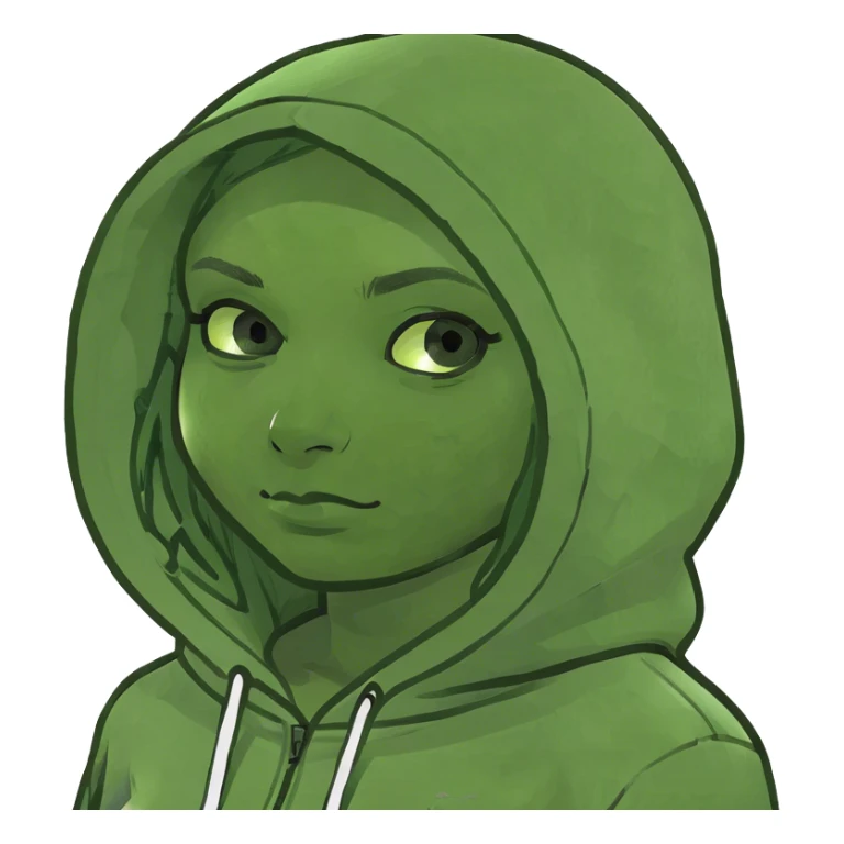 girl in hoody sticker