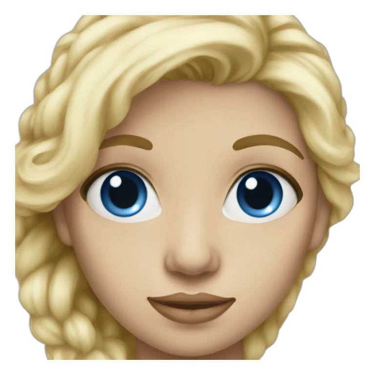 Blonde blue eyes artist painter sticker