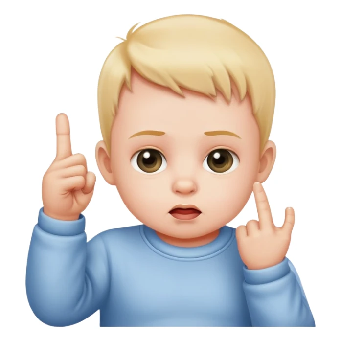 Baby giving middle finger  sticker