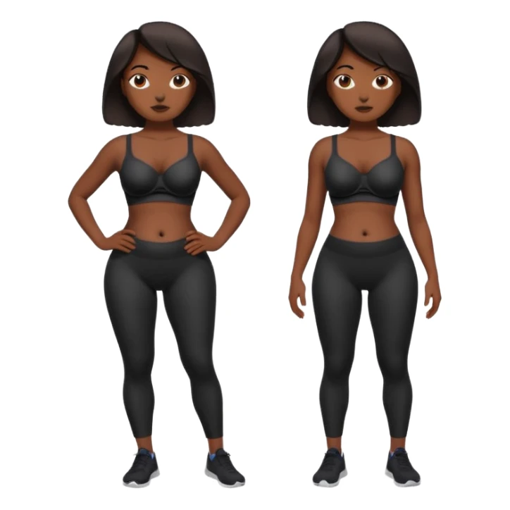 
legging brassière noir gonflé ventre femme sticker