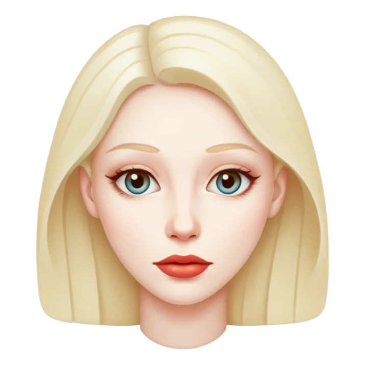 A woman with very thin lips sticker